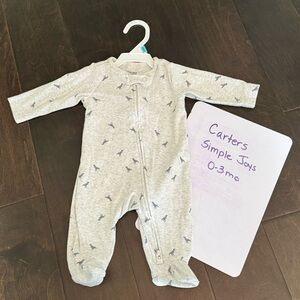 Carters Gray Baby One Piece